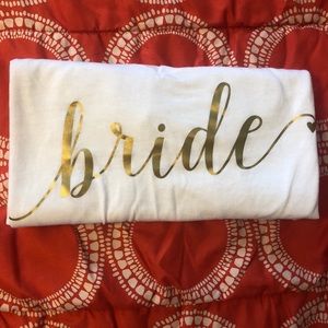 👰 BRIDE V NECK T SHIRT. WORN ONCE.
